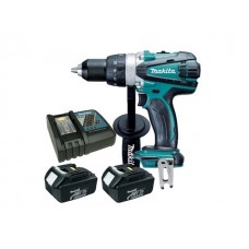 Аккум. дрель-шуруповерт MAKITA DDF 458 RFE в чем. (18.0 В, 2 акк., 3.0 А/ч Li-Ion, 2 скор., 91 Нм, шурупы до 12 мм)