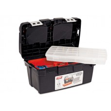 Ящик для инструмента пластмассовый 50x29,5x27см (с лотком и органайзером) (алюм.рукоятка, мет. замки) (TAYG)