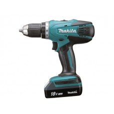 Аккум. дрель-шуруповерт MAKITA DF 457 DWE в чем. (18.0 В, 2 акк., 1.5 А/ч Li-Ion, 2 скор., 42 Нм, шурупы до 10 мм)