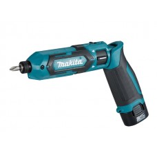 Аккум. шуруповерт MAKITA TD 022 DSE в сумке+ аксессуары (7.2 В, 2 акк., 1.0 А/ч Li-Ion, 1 скор., 25 Нм, шурупы до 6 мм)