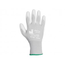 Перчатки нейлон, полиуретановое неполн. покрытие, р.L, белые, Jeta Safety