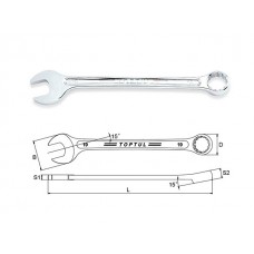 Ключ комбинированный 19мм 15° TOPTUL (AAEX1919)