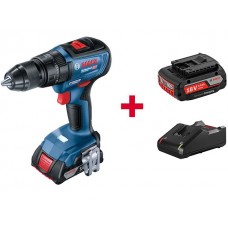 Аккум. ударная дрель-шуруповерт BOSCH GSB 18V-50 в чем. (18.0 В, 2 акк., 2.0 А/ч Li-Ion, 2 скор., 50 Нм, шурупы до 10 мм, сверление в металле до 13 мм