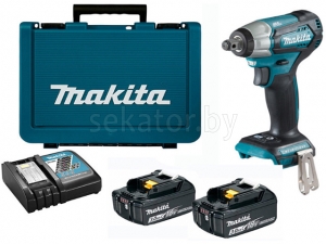 Аккум. ударный гайковерт MAKITA DTW 181 RFE в чем. (18.0 В, 2 акк., 3.0 А/ч Li-Ion, посадочн. квадрат 1/2 ", 180 Нм, вес 1.2 кг)