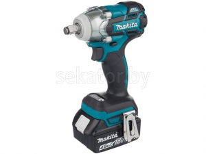 Аккум. ударный гайковерт MAKITA DTW 285 RME в чем. (18.0 В, 2 акк., 4.0 А/ч Li-Ion, посадочн. квадрат 1/2 ", 280 Нм, вес 1.7 кг)