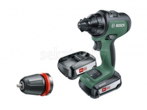 Аккум. дрель-шуруповерт BOSCH AdvancedDrill 18 в чем. (18.0 В, 2 акк., 2.5 А/ч Li-Ion, 2 скор., 32 Нм, шурупы до 10 мм)