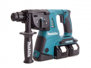 Аккум. перфоратор MAKITA DHR 263 RF4 в чем. (18+18 В, 4 акк., 3.0 А/ч Li-Ion, 2.5 Дж, вес 4.9 кг, быстросъемн.)