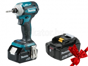 Аккум. шуруповерт MAKITA DTD 171 RFE в чем. + АКЦИЯ (BL1850B 1 шт.) (18.0 В, 3 акк., 3.0 А/ч Li-Ion, 4 скор., 180 Нм, шурупы до 8 мм)