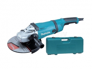 Двуручная углошлифмашина MAKITA GA 9030 SFK 01 в чем. (2400 Вт, диск 230х22 мм, вибро, плавный пуск, без регул. об.)