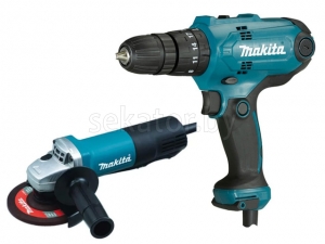 Одноручная углошлифмашина MAKITA 9558 HPG в кор. + Дрель-шуруповерт MAKITA DF 0300 в кор. (840 Вт, диск 125х22 мм)