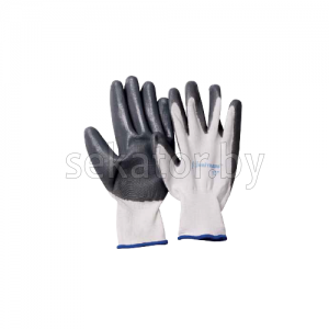 Перчатки UNITRAUM универсальные (серо/белые) с полиуретановым покрытием