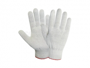 Перчатки х/б трикотажные, 10класс,белые,РБ (34гр)