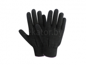 Перчатки х/б трикотажные, 10класс, черные, РБ (34гр)