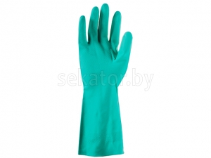 Перчатки нитриловые защитные промышленные, р-р 10/XL, зеленые, JetaSafety (Защитные промышленные перчатки из нитрила. Зеленые. Р-ры: XL) (JETA SAFETY