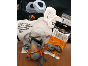 Полумаска 6500Р с фильтрами 5510 А1 с предфильтрами и с держателями Jeta Safety (комплект) (р-р М, для защиты дыхания (полумаска, фильтры A1 2шт, пред