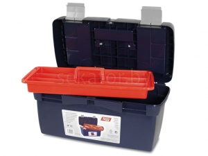 Ящик для инструмента пластмассовый 50x25,8x25,5см (с лотком) (мет. замки) (TAYG)