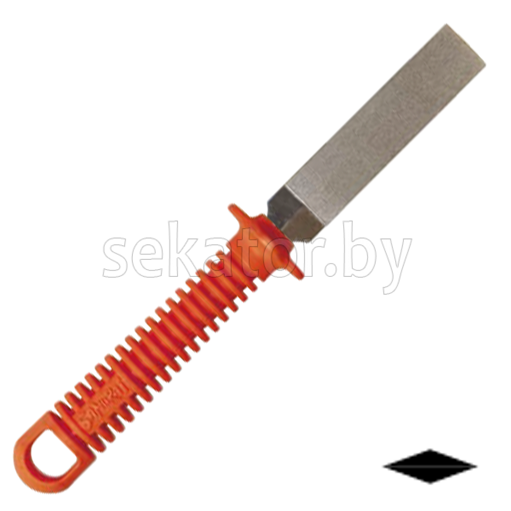 Напильник Samurai DFH-70. Ромбовидный напильник для заточки пилы. Ромбовидный напильник для заточки бензопил. Ромбический напильник для заточки ножовки.